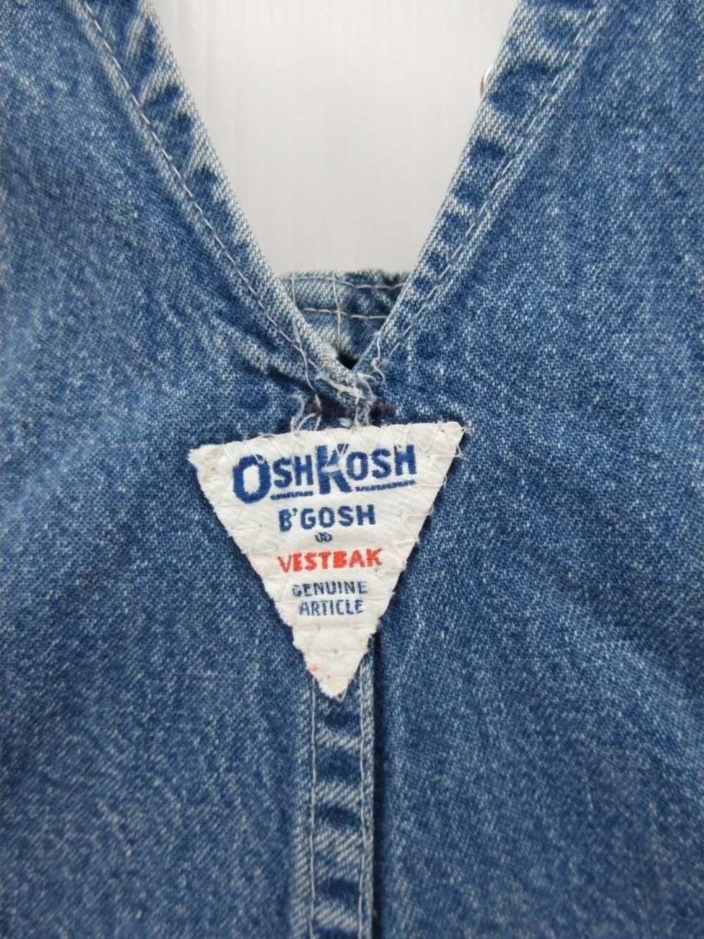 VINTAGE OshKosh Bgosh Overalls Toddler 2T Vestbak Bib Denim 80s 90s Kids *